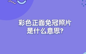 彩色正面免冠照片是什么意思?