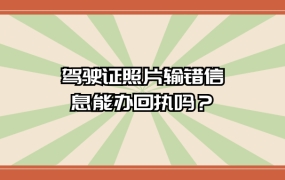 驾驶证照片回执如果输入错误身份证号能出回执吗