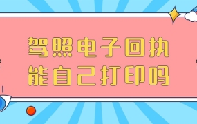 驾驶证电子回执单可以自己打印吗