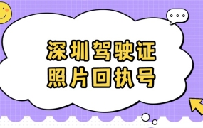 深圳驾驶证照片回执号