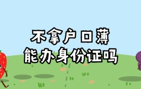 不拿户口薄能办身份证吗