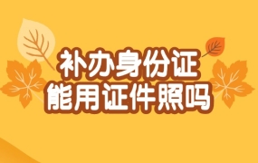 补办身份证能用证件照吗