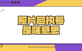 照片回执号是啥意思